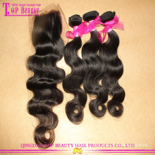 Peruvian Virgin Hair Bundles With Lace Closure China supplier